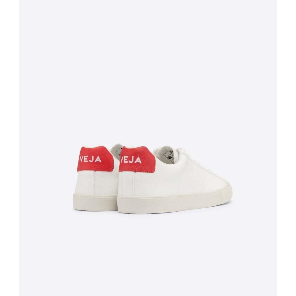 White/Red Men's Veja ESPLAR CHROMEFREE Sneakers | AU 307KOR